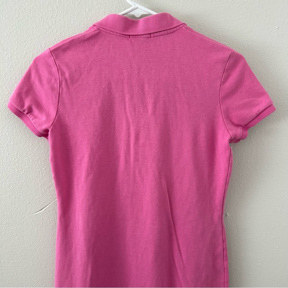 Polo Ralph Lauren Shirt Dress Pink Short Sleeve Collared Women’s S Cotton Preppy - Picture 6 of 10